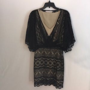 Beyond Vintage Black Lace Dress Size XS
